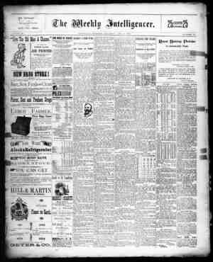 The Weekly Intelligencer Newspaper July 9, 1892 kapağı