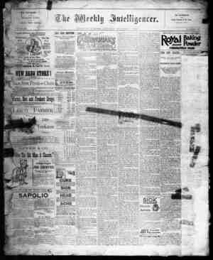 The Weekly Intelligencer Newspaper December 3, 1892 kapağı