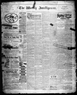 The Weekly Intelligencer Newspaper December 17, 1892 kapağı