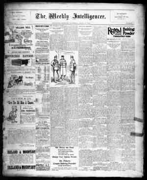 The Weekly Intelligencer Newspaper March 4, 1893 kapağı
