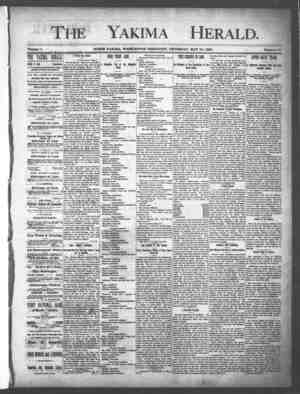 Yakima Herald Newspaper May 23, 1889 kapağı