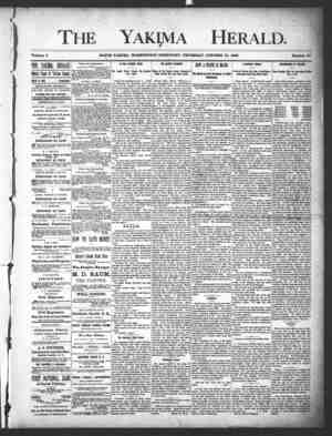 Yakima Herald Newspaper October 10, 1889 kapağı