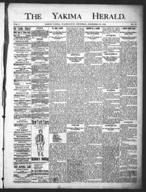 Yakima Herald Newspaper December 19, 1889 kapağı
