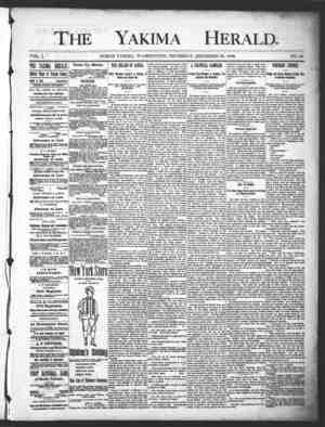 Yakima Herald Newspaper December 26, 1889 kapağı
