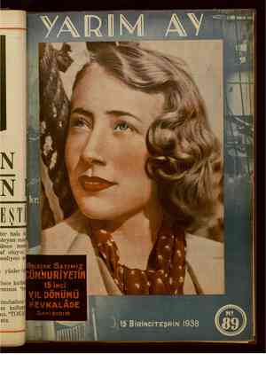Yarım Ay Dergisi 15 Ekim 1938 kapağı