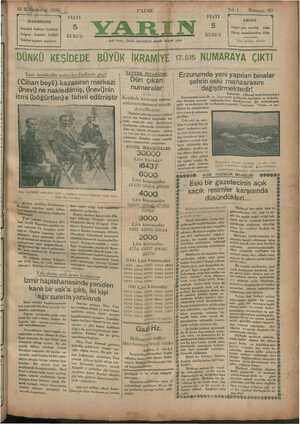 Yarın Gazetesi 12 Ocak 1930 kapağı