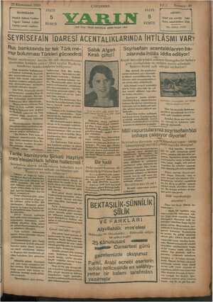 Yarın Gazetesi 22 Ocak 1930 kapağı