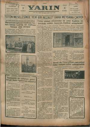 Yarın Gazetesi 28 Ocak 1930 kapağı