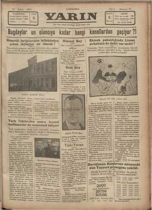 Yarın Gazetesi 12 Şubat 1930 kapağı