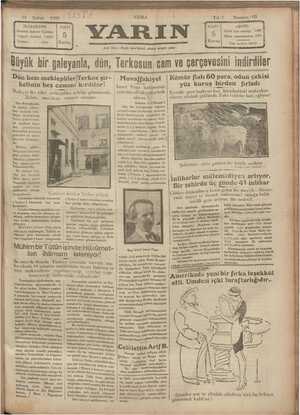 Yarın Gazetesi 14 Şubat 1930 kapağı