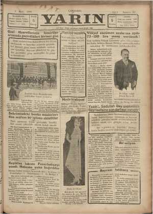 Yarın Gazetesi 5 Mart 1930 kapağı
