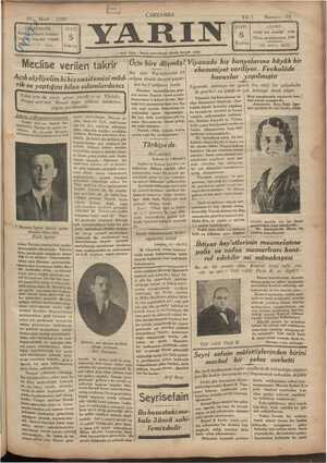 Yarın Gazetesi 19 Mart 1930 kapağı