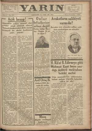 Yarın Gazetesi 1 Mayıs 1930 kapağı