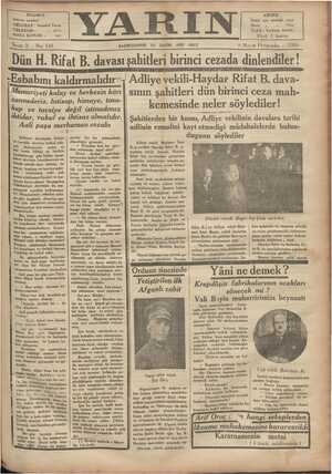 Yarın Gazetesi 8 Mayıs 1930 kapağı