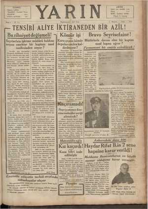 Yarın Gazetesi 13 Haziran 1930 kapağı