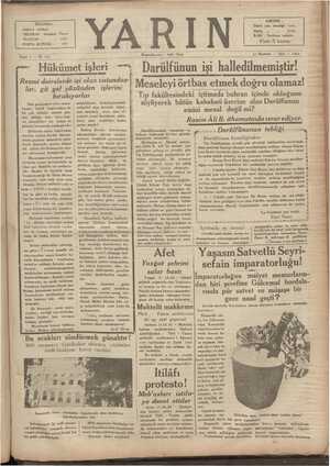Yarın Gazetesi 24 Haziran 1930 kapağı