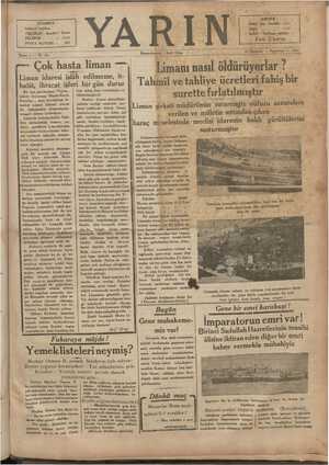 Yarın Gazetesi 30 Haziran 1930 kapağı