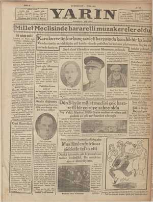 Yarın Gazetesi 2 Ocak 1931 kapağı