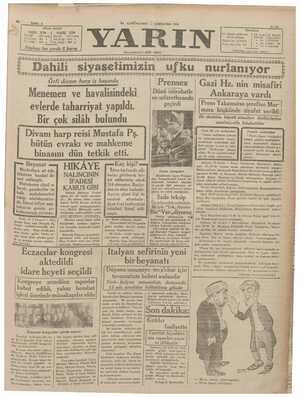 Yarın Gazetesi 14 Ocak 1931 kapağı