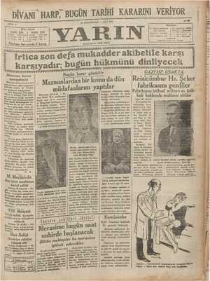 Yarın Gazetesi 27 Ocak 1931 kapağı