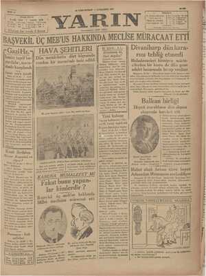 Yarın Gazetesi 28 Ocak 1931 kapağı