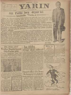 Yarın Gazetesi 30 Ocak 1931 kapağı