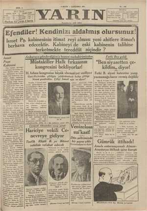 Yarın Gazetesi 6 Mayıs 1931 kapağı