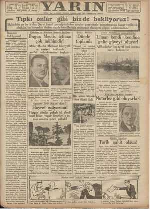 Yarın Gazetesi 5 Temmuz 1931 kapağı