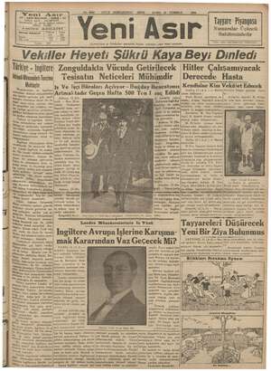 Yeni Asır Gazetesi 13 Temmuz 1934 kapağı