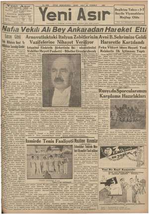 Yeni Asır Gazetesi 24 Temmuz 1934 kapağı