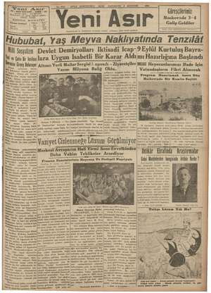 Yeni Asır Gazetesi 6 Ağustos 1934 kapağı