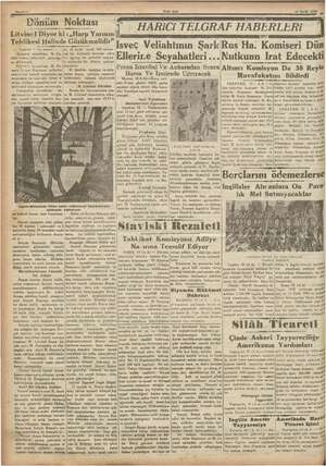   , Sahife, 4 Yeni Asır 20 Eyiti 1934 di a Dönüm Noktası 7 HARC TELGRAF HABERLERİ | Litvinof Diyor ki: «Harp Yarının | İ |