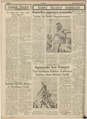    Yeni Asır 2s Teşrinievvel 1934 | HABERLERİ Amerika-japonya arasında Macar Ha. Nazıri Avusturya Şansölyesile fi Bir Adam...