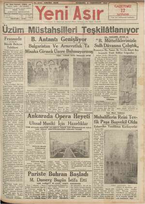 Yeni Asır Gazetesi 8 Kasım 1934 kapağı