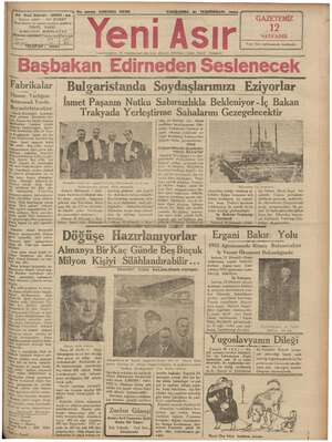 Yeni Asır Gazetesi 21 Kasım 1934 kapağı