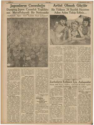    er l ; —errm Yenı asır Japonların Casusluğu “ Kânunuevvel' 1934 Artist Olmak Güçtür Damping Japon Casusluk Teşkilâtı- Bir