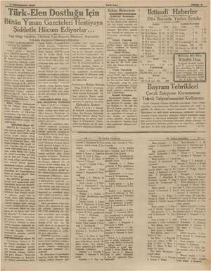    4 Kânunusani 1935 Yeni Asır LR > . e Zabıta Haberleri: . — Türk-Elen Dostluğu Için | 25 Iktisadi Haberler Rl e arm 2 YA m