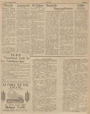    Ss Ka URUSANI 1935 “M ısırda Kadınlar Bi Birliği Ve Türk Kadını 1. Belâg gazetesinden: isir kadınlar birliğe reisi bayan