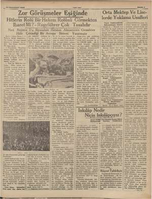    Ri Kânunüsani 1935 Yeni Asır © Zor Görüşmeler Eşiğinde Hitlerin Rolü Bir Hakem Rolünü Görmekten Ibaret Mi ? - Raşyführer