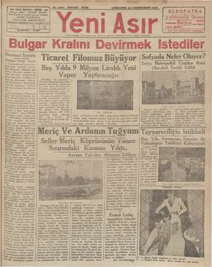 Yeni Asır Gazetesi 30 Ocak 1935 kapağı