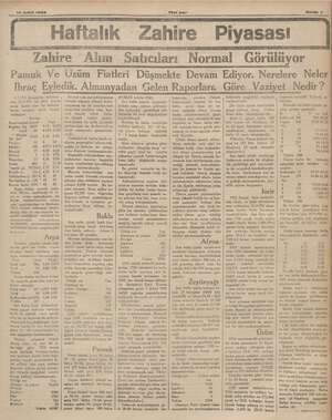  14 şubat 1935 | (OHaftalık Zahire Pi Zahire EE AŞ çe e Yenr Asır Alın Salıcıları Normal yasası Görülüyor Pamuk Ve Üzüm...