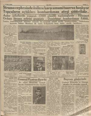    11 Mart 1935 «enli Asır Sanite 7 Struma cephesindeâsilere karşıumumitaarruz başlıyor Topçuların açtıkları bombardıman ateşi