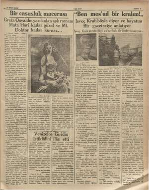    41! Mart 1935 Bir casusluk macerası Greta Osvaldın yarı kalan aşk romanı Mata Hari Doktor — Hususi zabita.. Lütfen bizi...