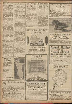    İmei İ aza .i. g ali vo ci Rİ aya MAR Gi e apar Yeni Asir & Sahir 10 mi 28 Mart 1935 Fratelli Sperco N. V. Oliver Ve Şü. |