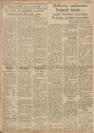    a Me , 8 Nisan 1935 aa ie Lokman Hekim “Güy,, dedi İAlanyarilik beyanındadır| 4: | Ne att'ım, ne eşşektim, ne katır!...