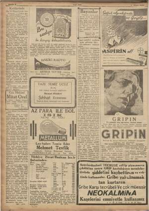    Yeni Asir zi 7 Nisan 1935 eyi Kırklarinde Bu Yıl Başarılacak işler B I Li 1 (Tealya ayan ar muhabirimizd. ! Almanyaya...