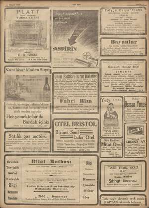    10 Mayıs 1935 Yeni Asır Şahlie © | | “Do e Ori antbank & Pp LATT na Y€ , DRESDNER BANK ŞUBESİ ame I k ri bila 175 Sakal ye