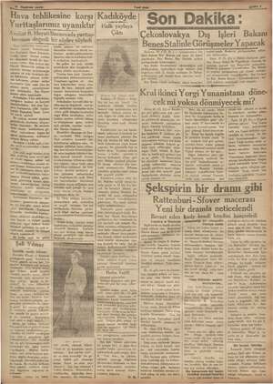    “ax 1! Haziran 1935 Yeni Asır Hava tehlikesine karşı | Kadıköyde urttaşlarımız uyanıktır Avukat 8. Hayati Bornovada...
