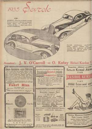    KAR 19455 eveole ŞEVROLE... Dünyanın en büyük otomobil fabrikası size ucuz ve lüks iki seri otomobil takdim ediyor: Biri