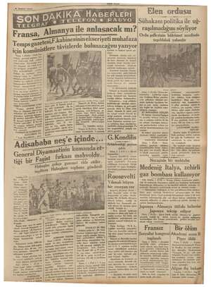  2 Şubat 1946 SON Paris, 1 (Ö.R)— “Pi EE ; vençal,, ” gazetesi çağır, ar” halk cephesi e Paranın emniyetini korum?! ve şimdiye